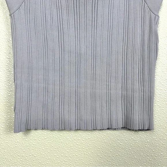 Ribbed Knit Cropped Tank Top Size L Dynamite | ’90s Minimalist City Chic Stretch - Picture 4 of 11
